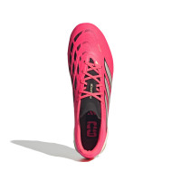 adidas Predator League Gras Voetbalschoenen (FG) Felroze Zilvergrijs Zwart Goud