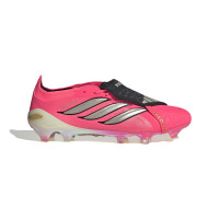 adidas Predator Elite FT Gras Voetbalschoenen (FG) Felroze Zilvergrijs Zwart Goud