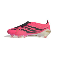 adidas Predator Elite FT Gras Voetbalschoenen (FG) Felroze Zilvergrijs Zwart Goud