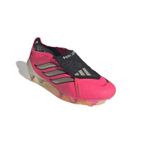 adidas Predator Elite FT Gras Voetbalschoenen (FG) Felroze Zilvergrijs Zwart Goud