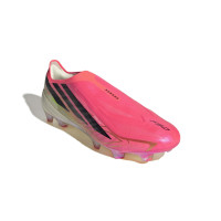 adidas F50 Hyperfast Elite Laceless Grass Football Boots (FG) Hot Pink Black Gold White