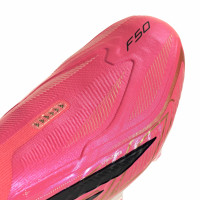 adidas F50 Hyperfast Elite Laceless Grass Football Boots (FG) Hot Pink Black Gold White