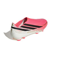 adidas F50 Hyperfast League Laceless Grass Football Boots (FG) Hot Pink Black Gold White