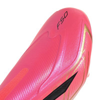 adidas F50 Hyperfast League Laceless Grass Football Boots (FG) Hot Pink Black Gold White
