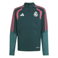 adidas Real Madrid Training sweater 1/4-Zip 2026-2027 Kids Dark Green Pink White