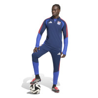 adidas Olympique Lyon Trainingspak 1/4-Zip 2026-2027 Donkerblauw Blauw Rood