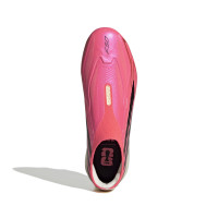 adidas F50 Hyperfast Elite Laceless Grass Football Boots (FG) Kids Hot Pink Black Gold White