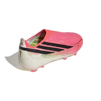 adidas F50 Hyperfast Elite Laceless Grass Football Boots (FG) Kids Hot Pink Black Gold White