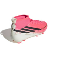 adidas F50 Hyperfast League Mid Gras Football Boots (FG) Kids Hot Pink Black Gold White