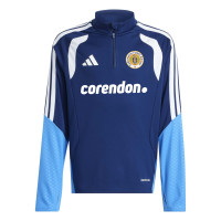 adidas FFK Curacao Tracksuit 1/4-Zip 2026-2028 Sponsors Dark Blue Kids