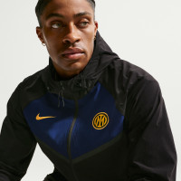 Nike Inter Milan Tech Woven Windrunner Jacket Black Blue Gold