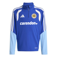 adidas FFK Curacao Tracksuit 1/4-Zip 2026-2028 Sponsors Blue Kids