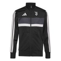 adidas Juventus Tracksuit 2026-2027 Kids Black White Grey