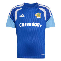 Chemise d'entraînement adidas FFK Curaçao 2026-2028 Sponsors Blue pour Enfants