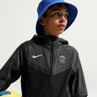 Nike Paris Saint-Germain Tech Woven Training Jacket 2026-2027 Kids Black Dark Grey White