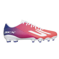 Skechers SKX_2 Academy Low Gras Voetbalschoenen (FG) Wit Felrood Blauw Roze