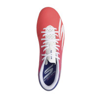 Skechers SKX_2 Academy Low Gras Voetbalschoenen (FG) Wit Felrood Blauw Roze
