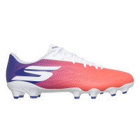 Skechers Razor 2 Academy Gras Voetbalschoenen (FG) Wit Felrood Blauw Roze