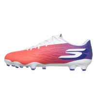 Skechers Razor 2 Academy Gras Voetbalschoenen (FG) Wit Felrood Blauw Roze