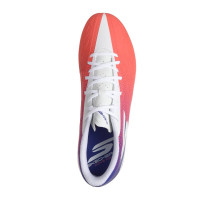 Skechers Razor 2 Academy Gras Voetbalschoenen (FG) Wit Felrood Blauw Roze