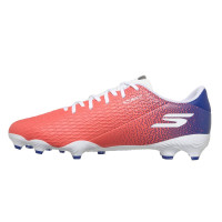 Skechers SKX_2 Club Gras / Kunstgras Voetbalschoenen (MG) Wit Felrood Blauw Roze