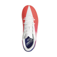 Skechers Razor 2 Low Gras / Kunstgras Voetbalschoenen (MG) Kids Wit Felrood Blauw Roze