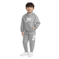 Nike Club Fleece Trainingspak Hooded Peuters Grijs Wit