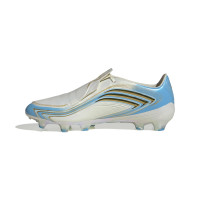 adidas F50 Messi Elite Gras Voetbalschoenen (FG) Wit Lichtblauw Goud