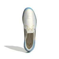 adidas F50 Messi Elite Gras Voetbalschoenen (FG) Wit Lichtblauw Goud