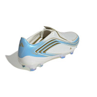 adidas F50 Messi Elite Gras Voetbalschoenen (FG) Wit Lichtblauw Goud