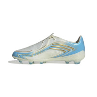adidas F50 Messi Elite Gras Football Boots (FG) Kids White Light Blue Gold