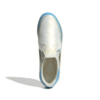 adidas F50 Messi Elite Gras Football Boots (FG) Kids White Light Blue Gold