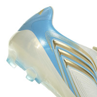 adidas F50 Messi Elite Gras Football Boots (FG) Kids White Light Blue Gold