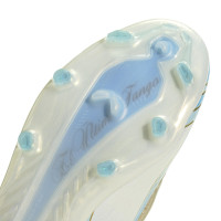 adidas F50 Messi Elite Gras Football Boots (FG) Kids White Light Blue Gold