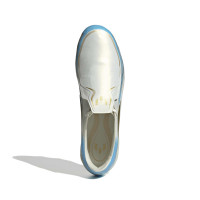 adidas F50 Messi Pro Gras Voetbalschoenen (FG) Wit Lichtblauw Goud
