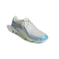 adidas F50 Messi Pro Gras Voetbalschoenen (FG) Wit Lichtblauw Goud