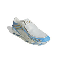adidas F50 Messi League Gras Voetbalschoenen (FG) Wit Lichtblauw Goud
