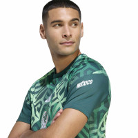 adidas Mexico Pre-Match Trainingsshirt 2026-2028 Donkergroen Groen Wit
