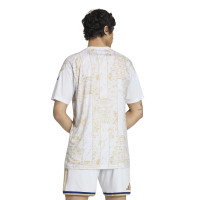 adidas Italië Pre-Match Trainingsshirt 2026-2028 Wit Goud Blauw