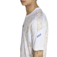 adidas Italië Pre-Match Trainingsshirt 2026-2028 Wit Goud Blauw