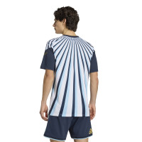 adidas Argentinië Pre-Match Trainingsshirt 2026-2028 Wit Donkerblauw Lichtblauw