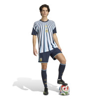 adidas Argentinië Pre-Match Trainingsshirt 2026-2028 Wit Donkerblauw Lichtblauw