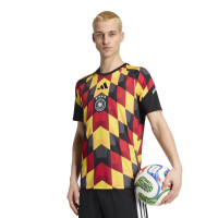 adidas Duitsland Pre-Match Trainingsshirt 2026-2028 Zwart Geel Rood Wit