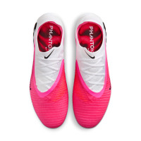 Nike Phantom 6 Low Elite Gras Voetbalschoenen (FG) Wit Felroze Zwart