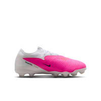 Nike Phantom 6 Low Pro Gras / Kunstgras Voetbalschoenen (MG) Kids Wit Felroze Zwart