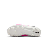 Nike Phantom 6 Low Pro Gras / Kunstgras Voetbalschoenen (MG) Kids Wit Felroze Zwart