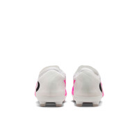 Nike Phantom 6 Low Pro Gras / Kunstgras Voetbalschoenen (MG) Kids Wit Felroze Zwart