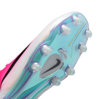 Nike Mercurial Vapor 17 Elite Kunstgras Voetbalschoenen (AG) Felroze Wit Zwart