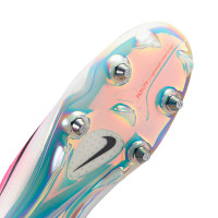 Nike Mercurial Vapor 17 Elite IJzeren-Nop Voetbalschoenen (SG) Felroze Wit Zwart