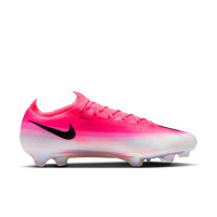 Nike Mercurial Vapor 17 Elite Gras Voetbalschoenen (FG) Felroze Wit Zwart